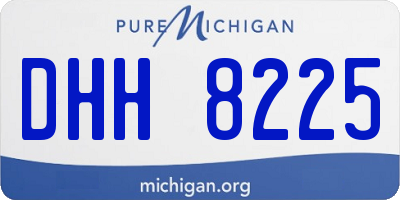 MI license plate DHH8225