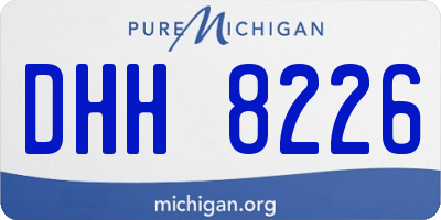 MI license plate DHH8226