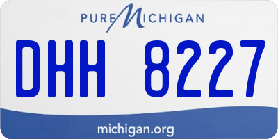 MI license plate DHH8227