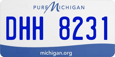MI license plate DHH8231