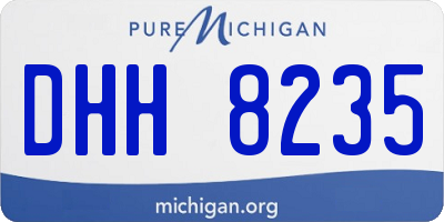 MI license plate DHH8235