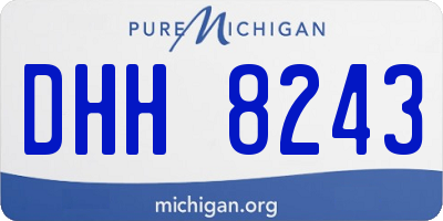 MI license plate DHH8243