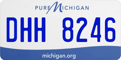 MI license plate DHH8246
