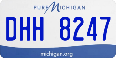 MI license plate DHH8247