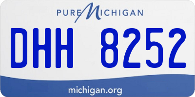 MI license plate DHH8252