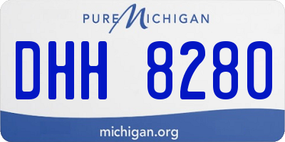 MI license plate DHH8280
