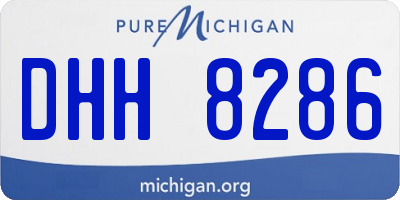 MI license plate DHH8286