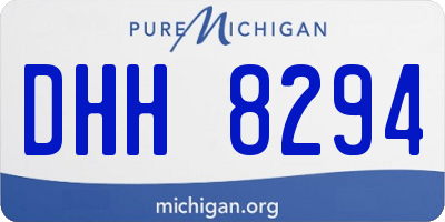 MI license plate DHH8294