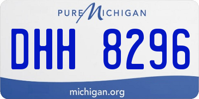 MI license plate DHH8296