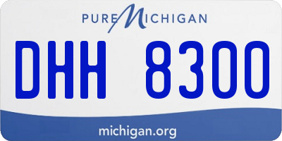 MI license plate DHH8300