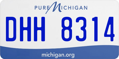 MI license plate DHH8314