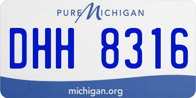 MI license plate DHH8316