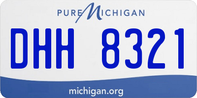 MI license plate DHH8321