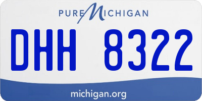 MI license plate DHH8322