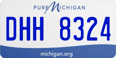 MI license plate DHH8324