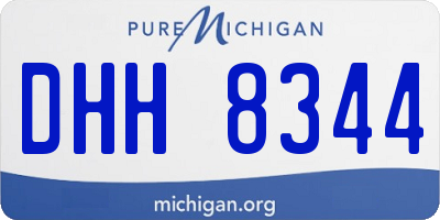 MI license plate DHH8344