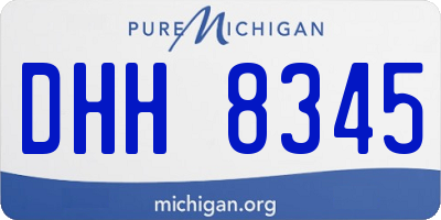 MI license plate DHH8345