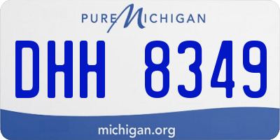 MI license plate DHH8349