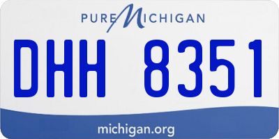 MI license plate DHH8351