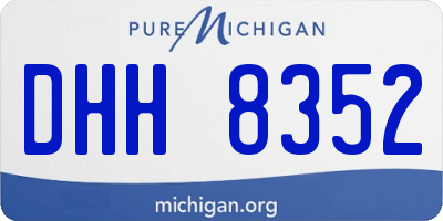 MI license plate DHH8352