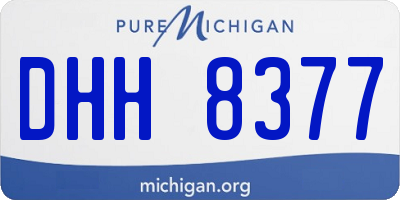 MI license plate DHH8377