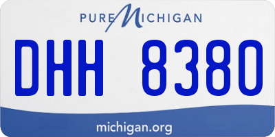 MI license plate DHH8380