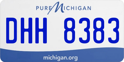 MI license plate DHH8383