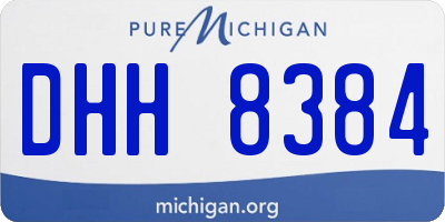 MI license plate DHH8384