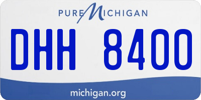 MI license plate DHH8400