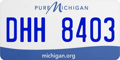 MI license plate DHH8403