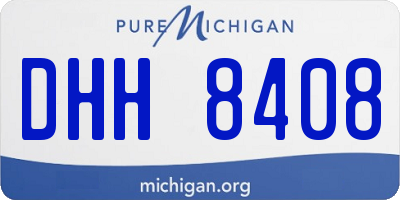 MI license plate DHH8408