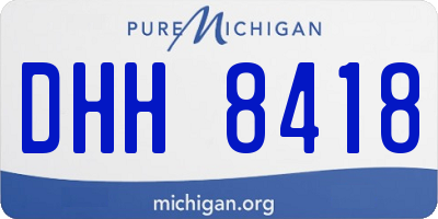 MI license plate DHH8418