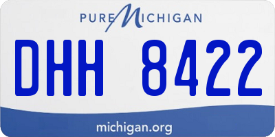 MI license plate DHH8422
