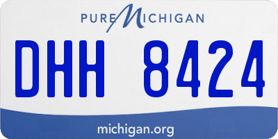 MI license plate DHH8424