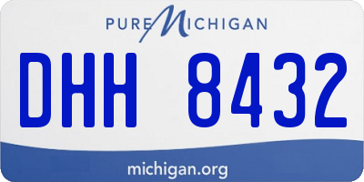 MI license plate DHH8432