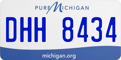 MI license plate DHH8434