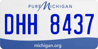 MI license plate DHH8437