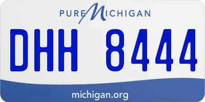 MI license plate DHH8444