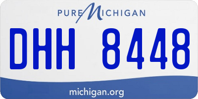 MI license plate DHH8448