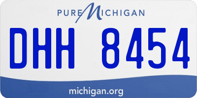 MI license plate DHH8454