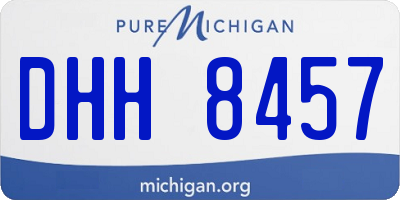 MI license plate DHH8457
