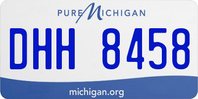 MI license plate DHH8458