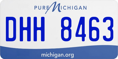MI license plate DHH8463