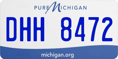 MI license plate DHH8472