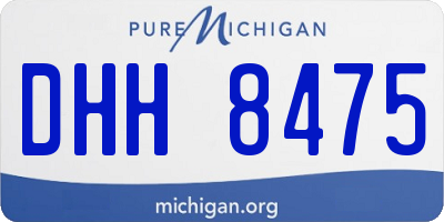 MI license plate DHH8475