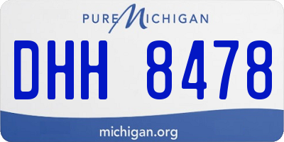 MI license plate DHH8478