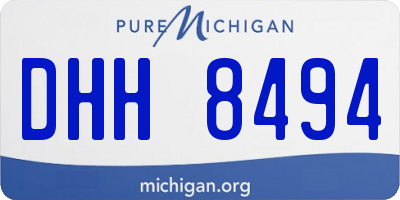 MI license plate DHH8494