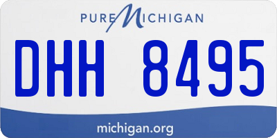 MI license plate DHH8495