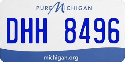 MI license plate DHH8496