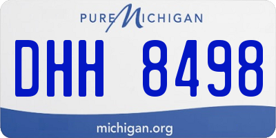 MI license plate DHH8498